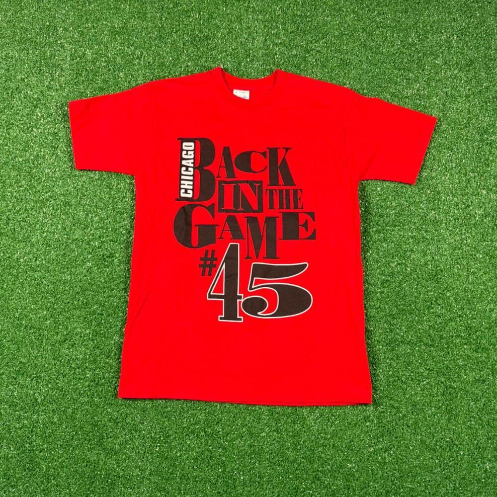 Vintage 90s Michael Jordan Back In The Game red t shirt single stitch